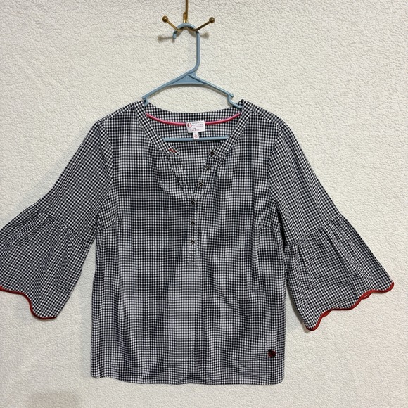 Talbots Tops - Talbots Oprah Collection Large Gingham Ladybug Top Teacher Preppy Academia